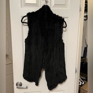 Black fur vest